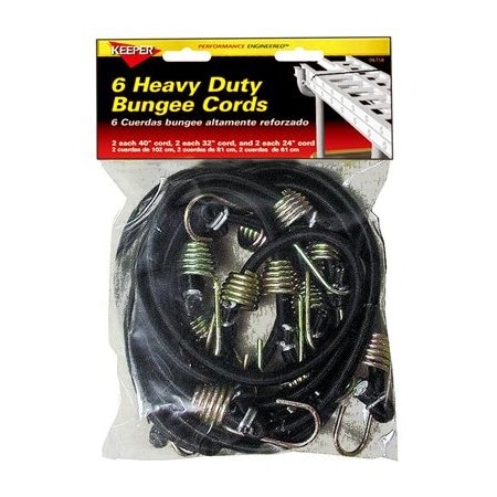 Hampton Products-Keeper 6PK Bungee Cord ASSTD 6356